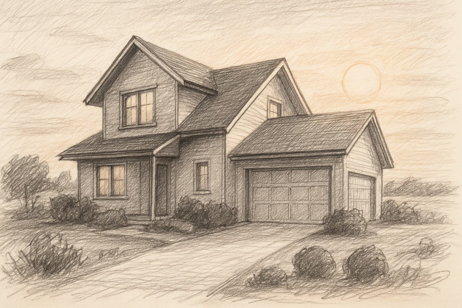 Building hand drawn scketch